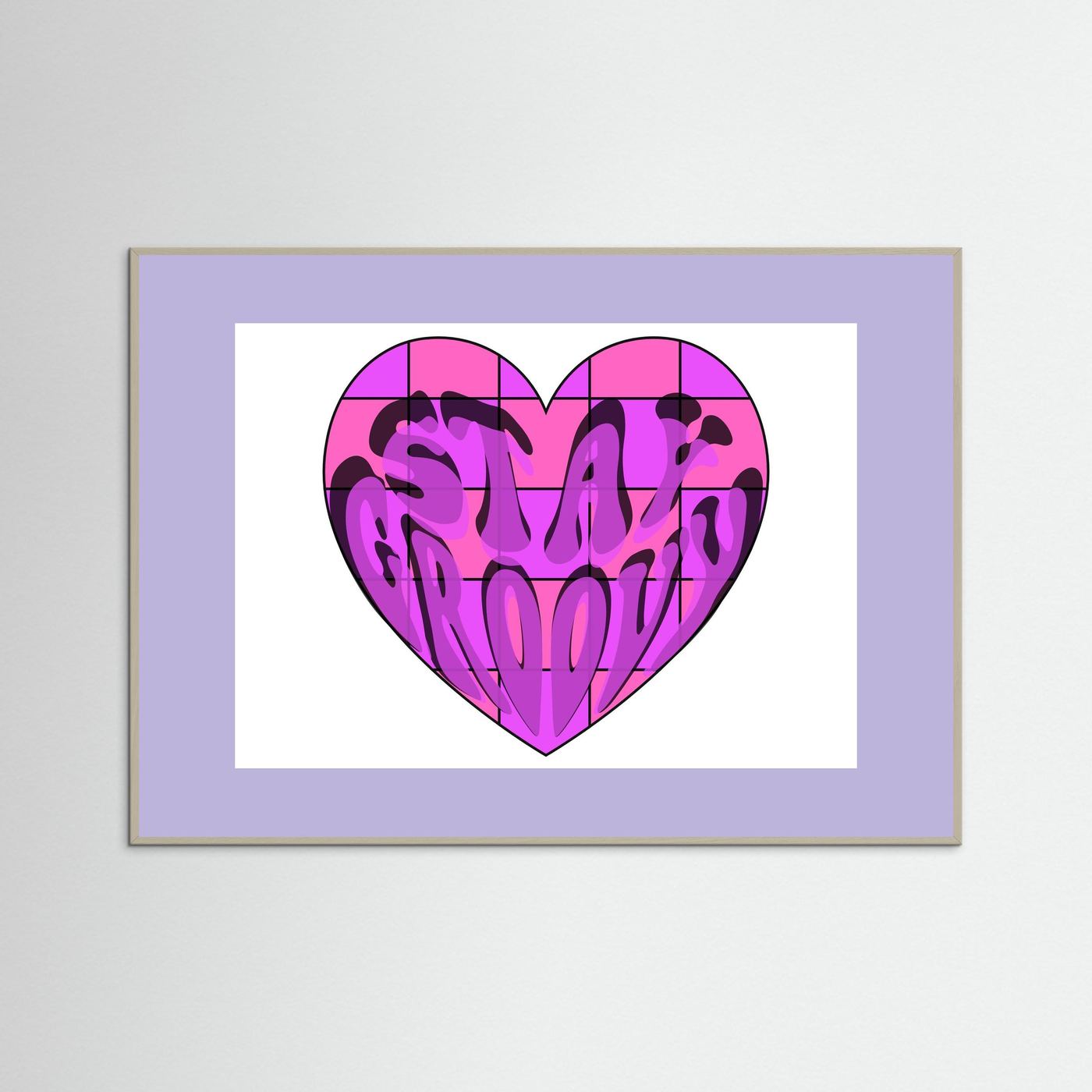 Stay Groovy Print By Srgstudio