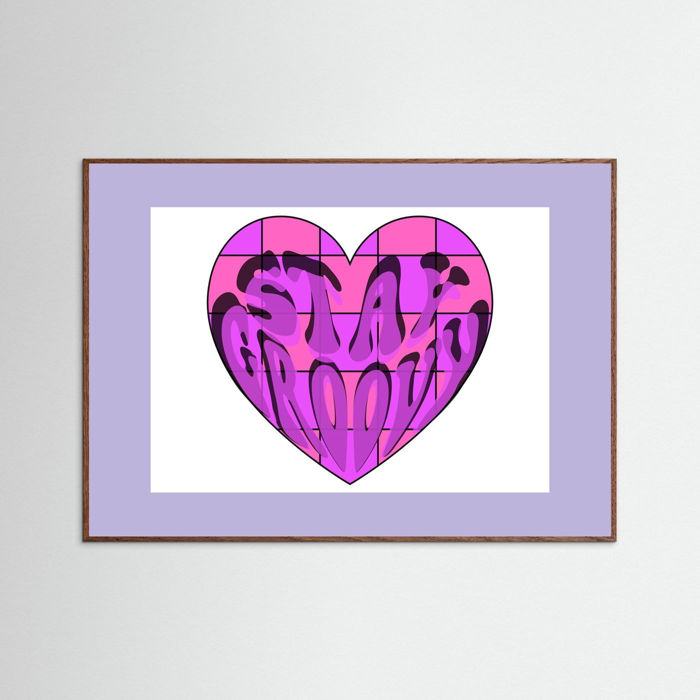 Stay Groovy Print By Srgstudio