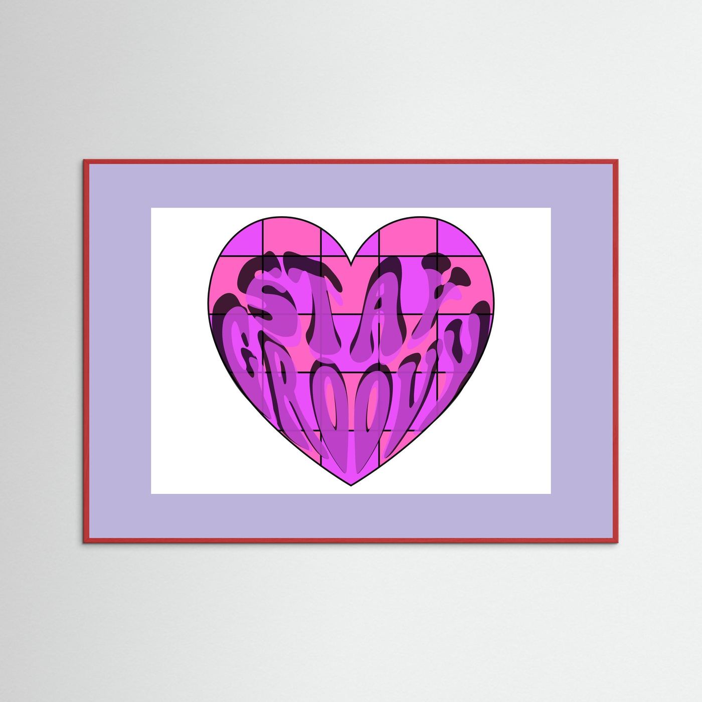 Stay Groovy Print By Srgstudio
