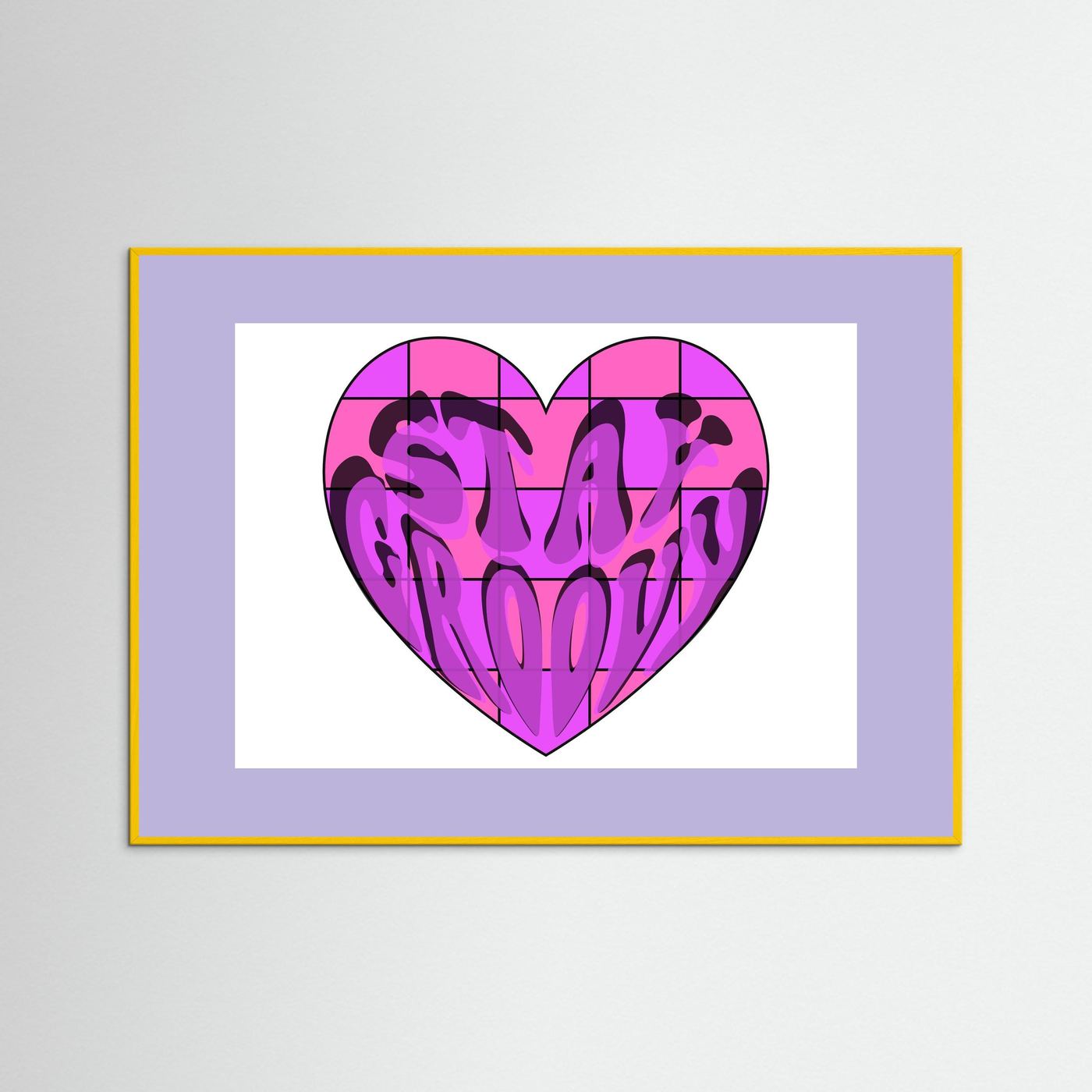 Stay Groovy Print By Srgstudio