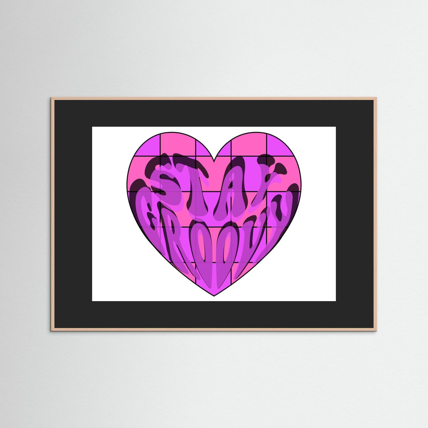 Stay Groovy Print By Srgstudio
