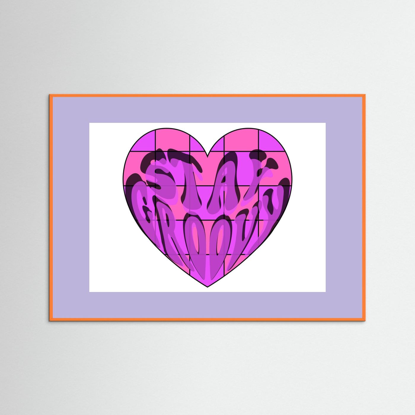 Stay Groovy Print By Srgstudio