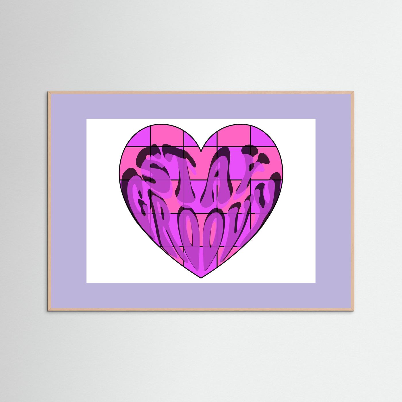 Stay Groovy Print By Srgstudio