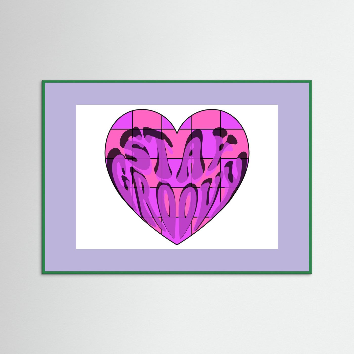 Stay Groovy Print By Srgstudio