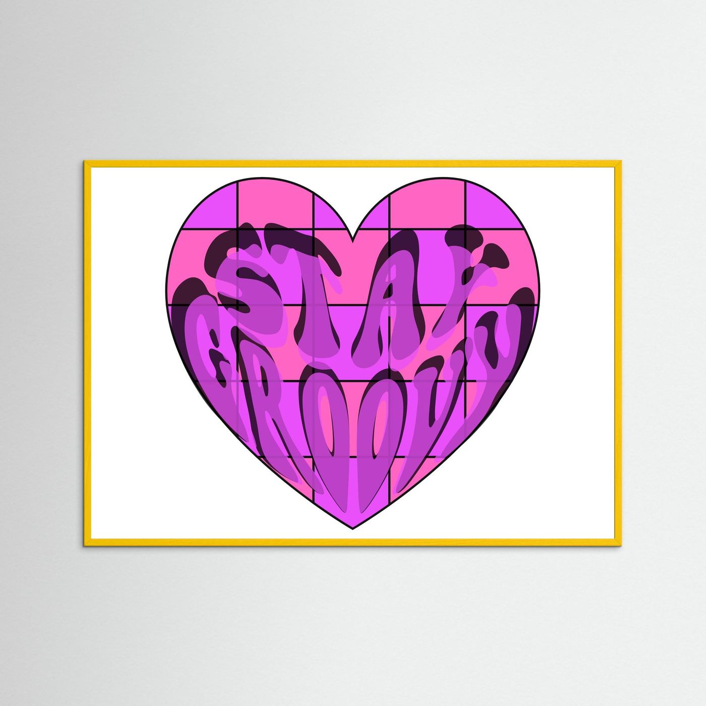 Stay Groovy Print By Srgstudio