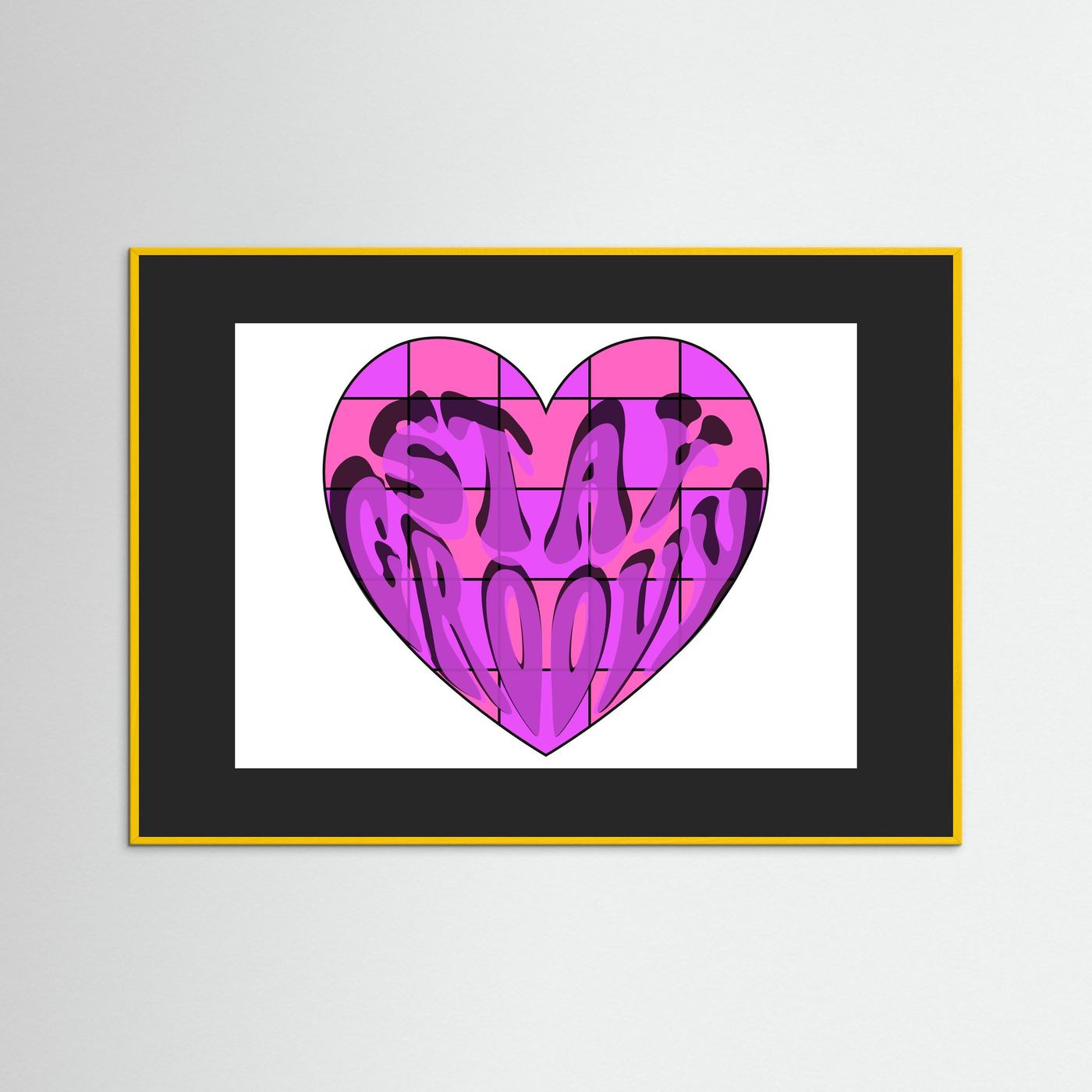 Stay Groovy Print By Srgstudio