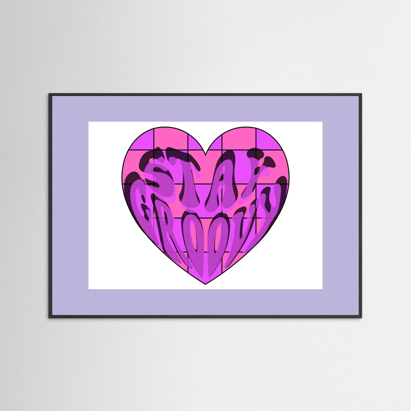 Stay Groovy Print By Srgstudio