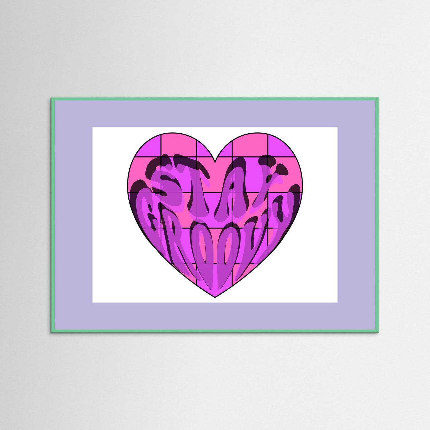Stay Groovy Print By Srgstudio
