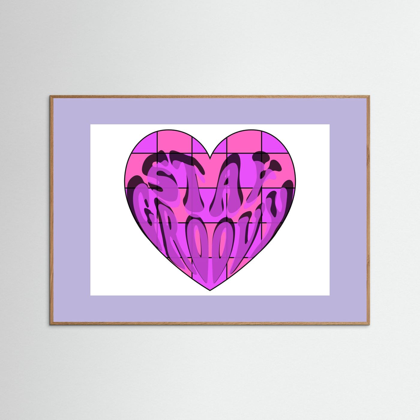 Stay Groovy Print By Srgstudio